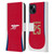 Arsenal FC 2025 Women's Champions Home Leather Book Wallet Case Cover For Apple iPhone 15 Plus