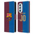 Custom Customised Personalised FC Barcelona 2024/25 Kit Home Leather Book Wallet Case Cover For Motorola Edge X30