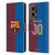 Custom Customised Personalised FC Barcelona 2024/25 Kit Home Leather Book Wallet Case Cover For Motorola Moto G85