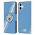 Manchester City Man City FC 2025/26 Badge Kit Home Leather Book Wallet Case Cover For Apple iPhone 16 Plus
