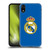 Real Madrid CF Origin Plain Logo Blue Soft Gel Case for Apple iPhone XR