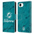 NFL Miami Dolphins Graphics Coloured Marble Leather Book Wallet Case Cover For Apple iPhone 16e