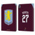 Aston Villa Football Club 2025/26 Players Home Kit Morgan Rogers Leather Book Wallet Case Cover For Apple iPad Pro 13 M4 2024