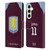 Aston Villa Football Club 2025/26 Players Home Kit Ollie Watkins Leather Book Wallet Case Cover For Samsung Galaxy S25+
