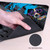 P.D. Moreno Gothic Art Border Collie Gaming Office Desk PC Keyboard Mouse Mat Pad 23.62 x 11.81 x 0.12 inches (600 x 300 mm) - L