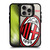 AC Milan Logo Icon Crest Oversized BLACK SHOCKPROOF BUMPER CASE COMPATIBLE WITH  & MAGSAFE Apple iPhone 15 Pro
