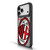 AC Milan Logo Icon Crest Oversized BLACK SHOCKPROOF BUMPER CASE COMPATIBLE WITH  & MAGSAFE Apple iPhone 16 Pro Max