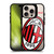 AC Milan Logo Icon Crest Oversized BLACK SHOCKPROOF BUMPER CASE COMPATIBLE WITH  & MAGSAFE Apple iPhone 16 Pro