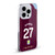 Aston Villa Football Club 2025/26 Players Home Kit 1st Group Morgan Rogers Soft Gel Case for Apple iPhone 13 Mini