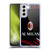 AC Milan Crest Patterns Curved Soft Gel Case for Samsung Galaxy S21 5G & MagSafe