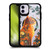 JK Stewart Art Collection Orange Cat Sitting BLACK SHOCKPROOF BUMPER CASE COMPATIBLE WITH Apple iPhone 11 & MAGSAFE