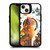 JK Stewart Art Collection Orange Cat Sitting BLACK SHOCKPROOF BUMPER CASE COMPATIBLE WITH Apple iPhone 14 Plus & MAGSAFE