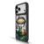 JK Stewart Art Collection Frog With Umbrella BLACK SHOCKPROOF BUMPER CASE COMPATIBLE WITH Apple iPhone 15 & MAGSAFE