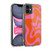 Kierkegaard Design Studio Retro Abstract Patterns Hot Pink Orange Swirl Soft Gel Case for Apple iPhone 11