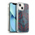 Micklyn Le Feuvre Mandala Fancy Navy Blue and Red Soft Gel Case for Apple iPhone 13