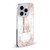 Nature Magick Rose Gold Marble Monogram Letter L Soft Gel Case for Apple iPhone 14