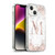 Nature Magick Rose Gold Marble Monogram Letter M Soft Gel Case for Apple iPhone 14