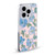 Anis Illustration Mix Pattern Soft Feminine Blue Flowers Soft Gel Case for Apple iPhone 13