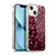 PLdesign Sparkle Prints Burgundy Red Soft Gel Case for Apple iPhone 13