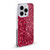 PLdesign Sparkle Prints Dark Pink Red Soft Gel Case for Apple iPhone 13 Pro Max & MagSafe
