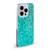 PLdesign Sparkle Prints Aqua Blue Soft Gel Case for Apple iPhone 15 Pro & MagSafe