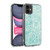 Micklyn Le Feuvre Floral Patterns Teal And Cream Soft Gel Case for Apple iPhone 11