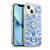 Micklyn Le Feuvre Floral Patterns Denim Blues Soft Gel Case for Apple iPhone 13