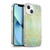 Micklyn Le Feuvre Floral Patterns Mint And Gold Soft Gel Case for Apple iPhone 13