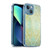 Micklyn Le Feuvre Floral Patterns Mint And Gold Soft Gel Case for Apple iPhone 13 Mini & MagSafe