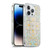 Micklyn Le Feuvre Floral Patterns Grey And Yellow Soft Gel Case for Apple iPhone 14 Pro & MagSafe
