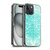 Micklyn Le Feuvre Floral Patterns Mint Green And Aqua Soft Gel Case for Apple iPhone 15 & MagSafe