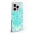 Micklyn Le Feuvre Floral Patterns Mint Green And Aqua Soft Gel Case for Apple iPhone 15 & MagSafe