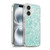 Micklyn Le Feuvre Floral Patterns Teal And Cream Soft Gel Case for Apple iPhone 16 & MagSafe