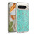 Micklyn Le Feuvre Floral Patterns Mint Green And Grey Soft Gel Case for Google Pixel 9 / Pixel 9 Pro