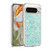 Micklyn Le Feuvre Floral Patterns Teal And Cream Soft Gel Case for Google Pixel 9 / Pixel 9 Pro