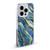 LebensArt Geo Liquid Marble Shimmer Blue Soft Gel Case for Apple iPhone 13 Mini & MagSafe
