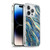 LebensArt Geo Liquid Marble Shimmer Blue Soft Gel Case for Apple iPhone 13 Pro & MagSafe