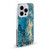 LebensArt Geo Liquid Marble Teal Jungle Soft Gel Case for Apple iPhone 13 Pro & MagSafe