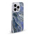 LebensArt Geo Liquid Marble Cold Blue Soft Gel Case for Apple iPhone 14 Pro Max & MagSafe