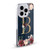 Nature Magick Floral Monogram Gold Navy Letter B Soft Gel Case for Apple iPhone 14