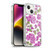Anis Illustration Flower Pattern 2 Purple Soft Gel Case for Apple iPhone 14