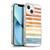 Ninola Watercolor Patterns Stripes Sunset Summer Soft Gel Case for Apple iPhone 13