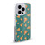 PLdesign Food Patterns Cool Fun Pizza Slices Teal Soft Gel Case for Apple iPhone 13 Mini & MagSafe