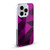 PLdesign Geometric Patterns Dark Pink And Black Mesh Soft Gel Case for Apple iPhone 13 Pro & MagSafe