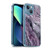 LebensArt Gemstone Marble Elegant Purple Soft Gel Case for Apple iPhone 13 Mini & MagSafe