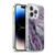 LebensArt Gemstone Marble Elegant Purple Soft Gel Case for Apple iPhone 13 Pro & MagSafe