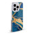 LebensArt Gemstone Marble Royal Blue And Gold Soft Gel Case for Apple iPhone 14 Pro Max & MagSafe