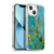 Haroulita Marble Yellow Teal Soft Gel Case for Apple iPhone 13