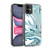 Suzan Lind Marble Swirls Teal White Soft Gel Case for Apple iPhone 11