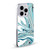 Suzan Lind Marble Swirls Teal White Soft Gel Case for Apple iPhone 14